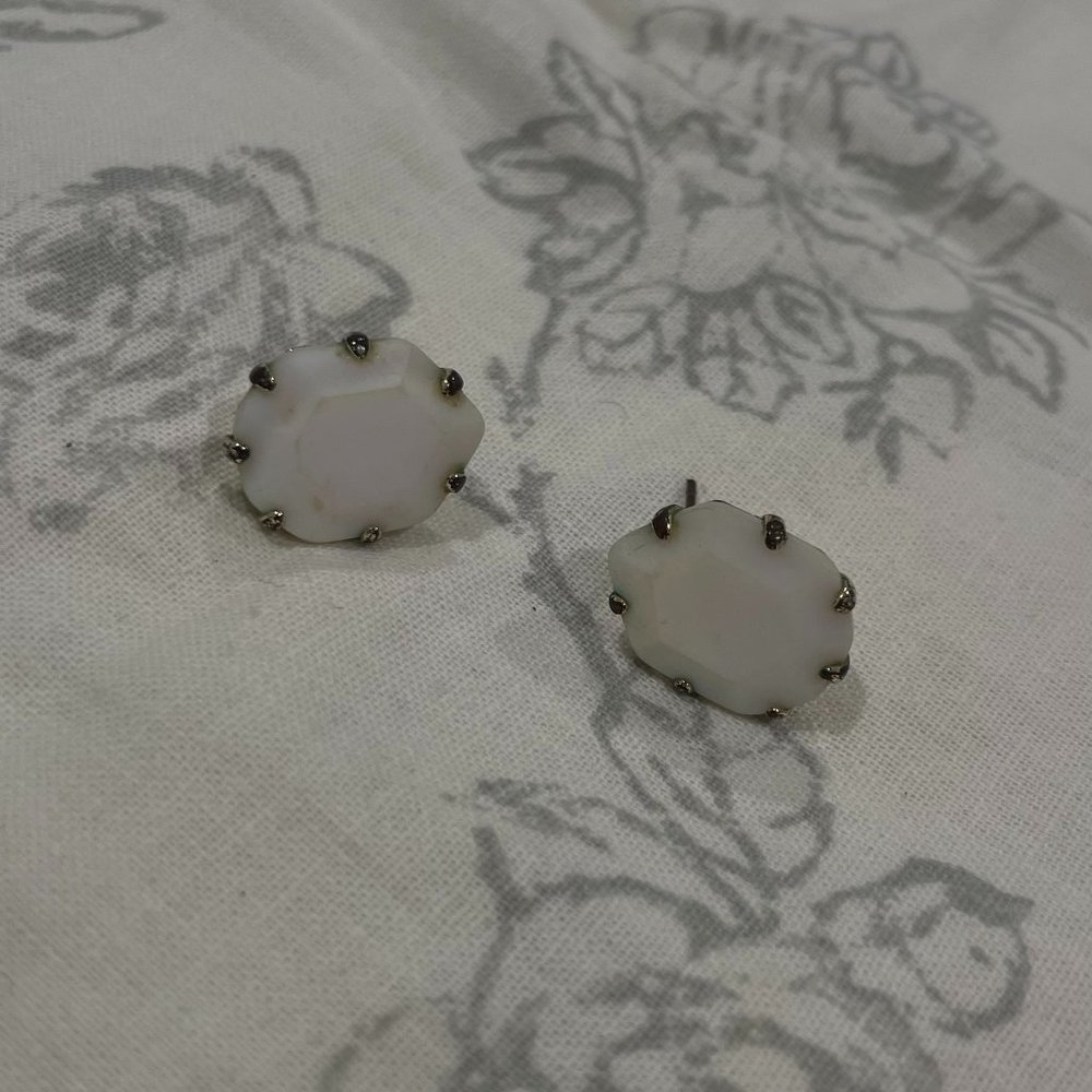 Kendra Scott White Stud Earrings